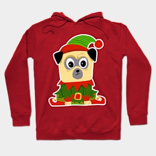 Christmas is coming, pug dressed up as christmas elf Hoodie